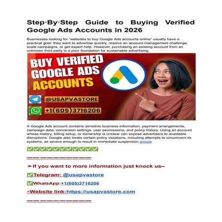 Step-by-Step Guide to Safely Buying Verified Google Ads Accounts in ...
