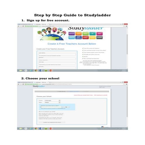 Step by step guide to studyladder | DOCX