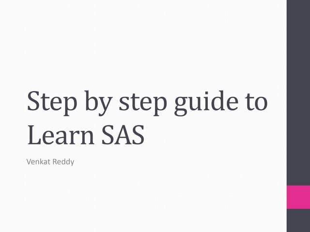 Base SAS Statistics Procedures