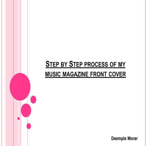 Step by step process of my music magazine