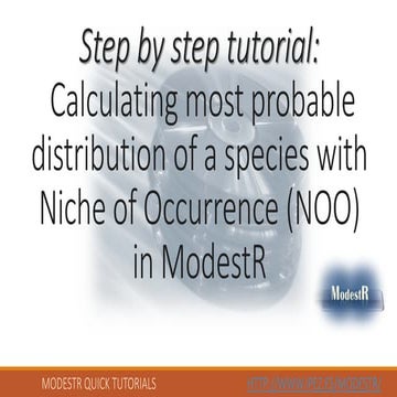 20.  Calculating most probable distribution of a species with Niche of Occurr...