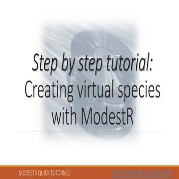 24. Creating virtual species with ModestR (Version ModestR 6.4 or higher)