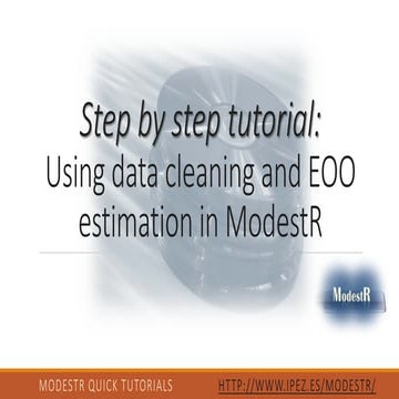 4.- How to use data cleaning, EOO estimation and environmental of occurrence ...