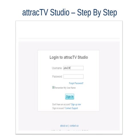 Step by step user guide