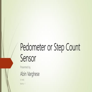 Step count sensor