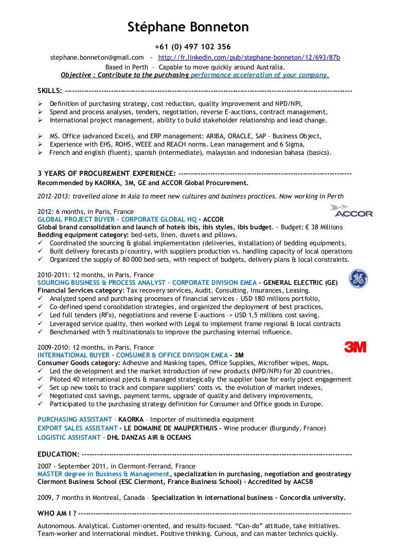 purchasing specialist resumes