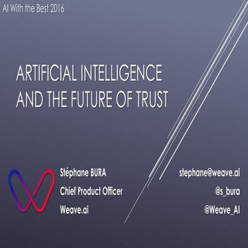 Artificial Intelligence and The Future of Trust - Stéphane Bura