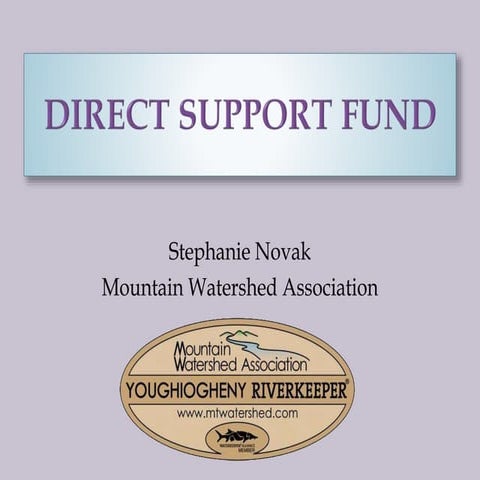 Direct Support Fund: Mountain Watershed Association