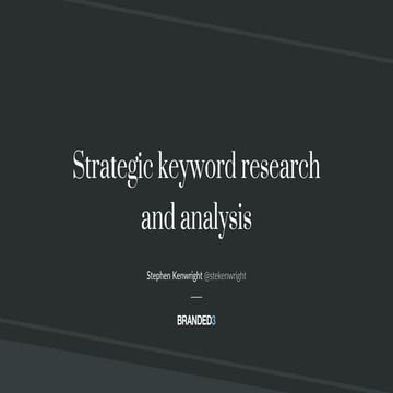 Stephen Kenwright - London Affiliates Conference