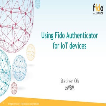 Using FIDO Authenticator for IoT Devices