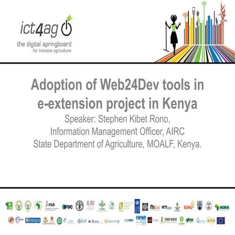 Adoption of Web24Dev tools in e-extension project in Kenya