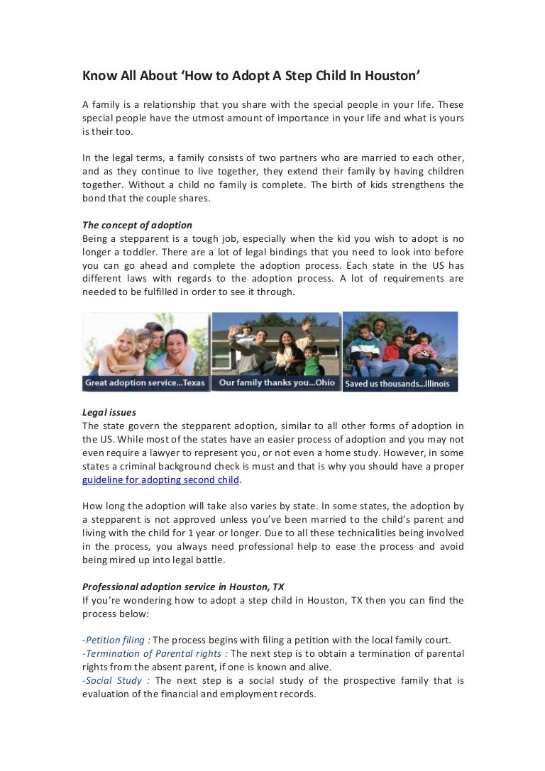 Know All About How To Adopt A Step Child In Houston