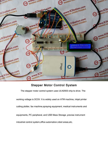 Stepper motor control based on pc commands | PDF