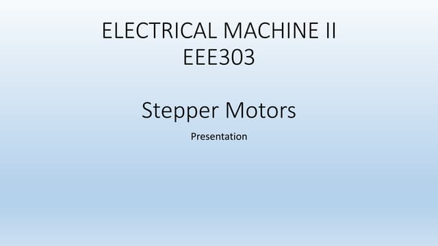 Stepper motors