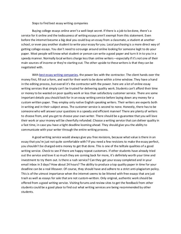 Top essay writing companies