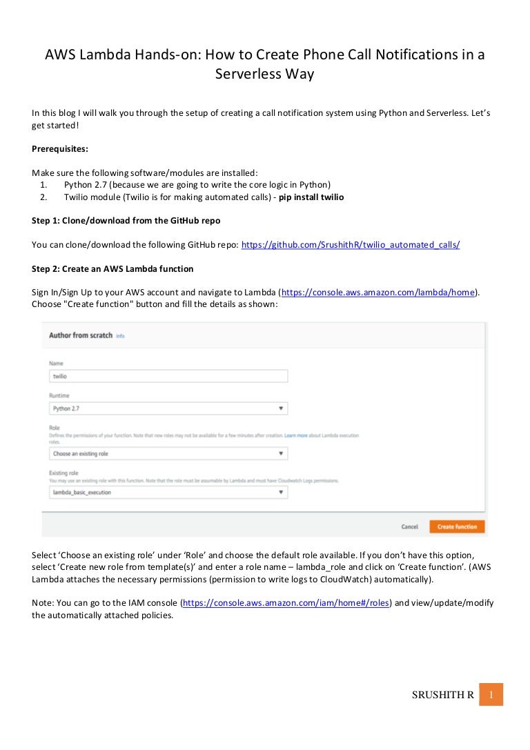 aws lambda print to console