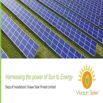 Steps for conceptualization of a solar power plant vivaan      solar v2