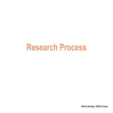 Steps for research process
