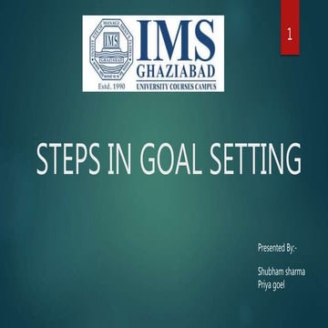 Goal setting | PPT