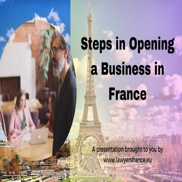 Steps in Opening a Business in France