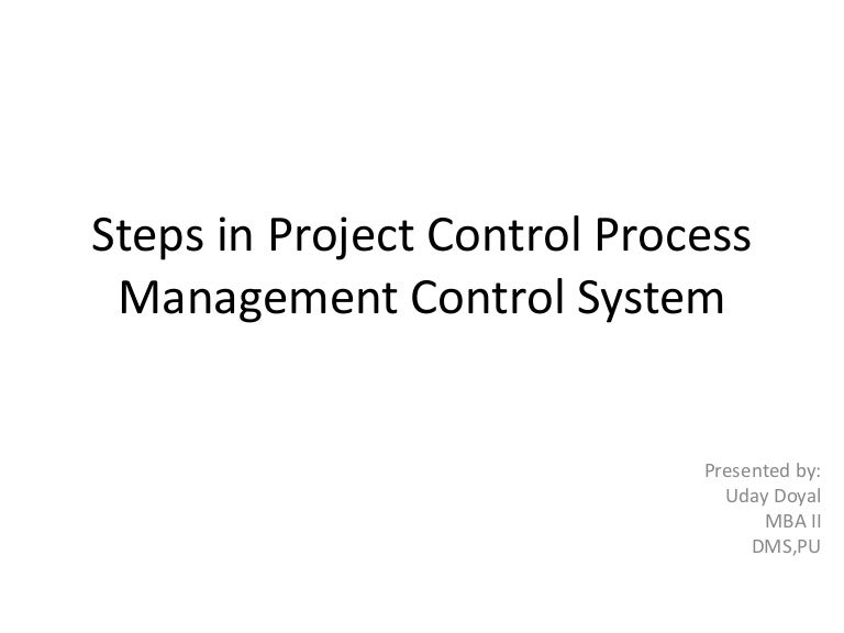 Steps in project control process