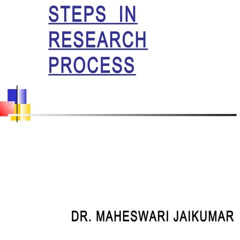 STEPS IN RESEARCH PROCESS