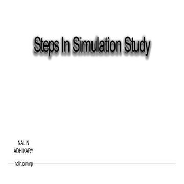 Steps in simulation study | PPTX