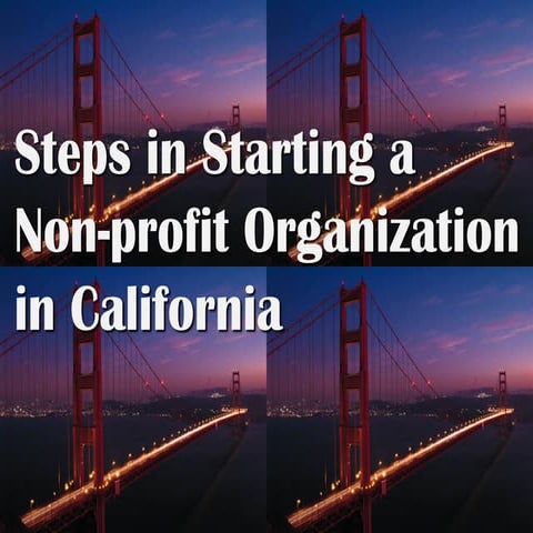 How To Establish A Nonprofit Organization In California – MRCQ