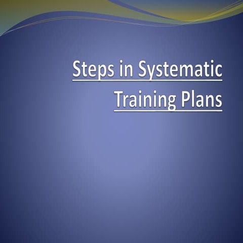 Steps in systematic