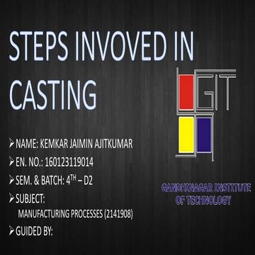 Steps invoved in casting