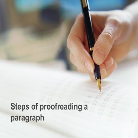 Steps of proofreading a paragraph