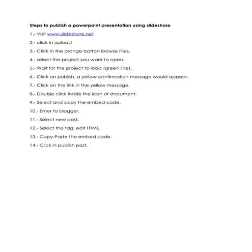 Steps Slideshare | DOC
