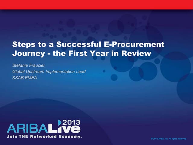 Steps To A Successful e-Procurement Journey – The First Year In Review