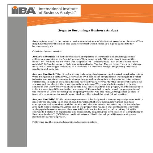 Steps to Becoming A Business Analyst