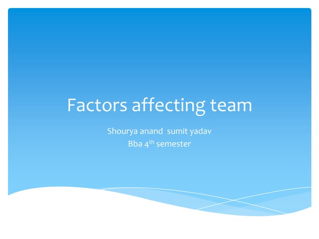 Steps to build an effective team