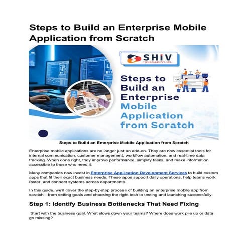 Build an Enterprise Mobile App: Step-by-Step Guide