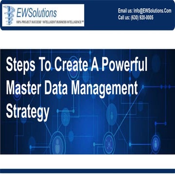 Steps to create a powerful master data management strategy