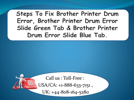 Brother printer drum error slide green tab | PPTX | Computer ...