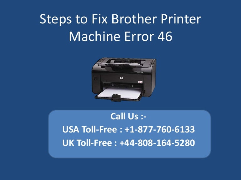 Steps to fix brother printer error 46