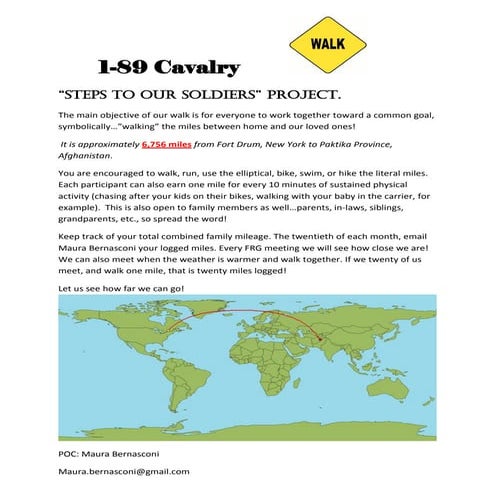 Steps to our Soldiers