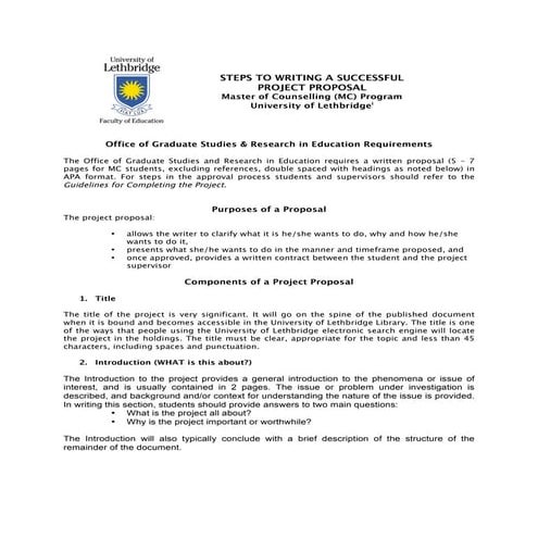 Steps to project_proposal