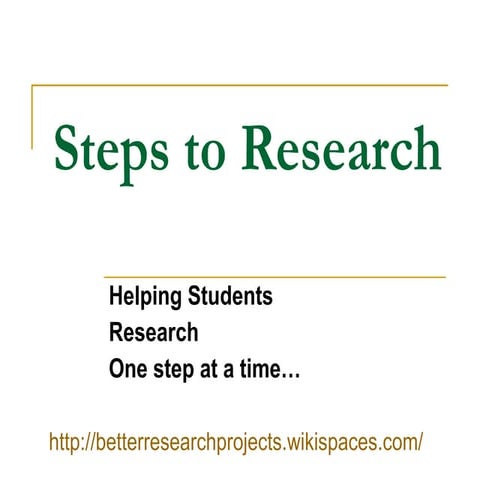 Steps to research aq