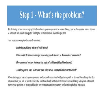 Steps to research process