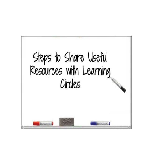 Steps to share useful resources with learning circles