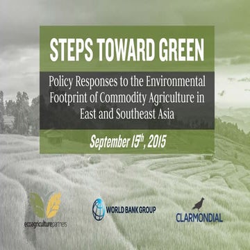 Greening Commodity Agriculture: Agri-environmental policy in East and Southeast Asia