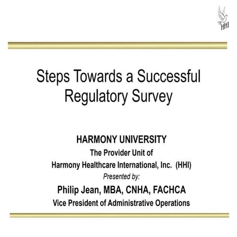 Steps Towards a Successful Regulatory Survey
