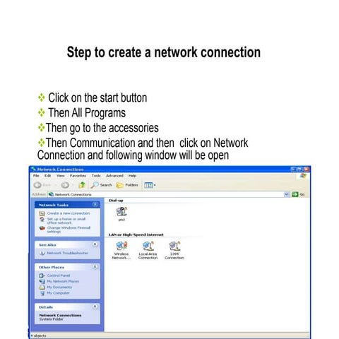 Step to create a network connection | PPT