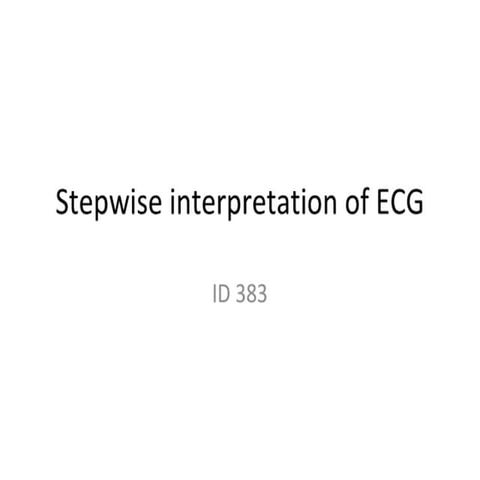 Stepwise interpretation ECG #4
