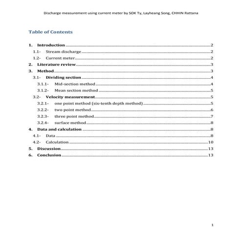 Steram dicharge measurement 