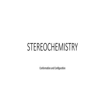 STEREOCHEMISTRY IN RELATION TO ORGANIC CHEMISTRY